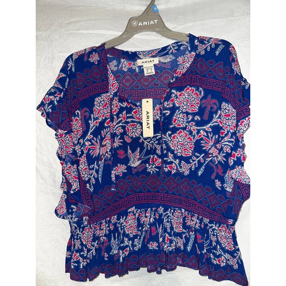 Ariat Cortez LS Top Candelia Print – Size M – NWT